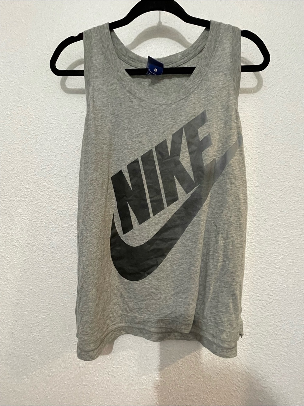 Nike Racerback Tank Women's Gray Logo Swoosh Size Large